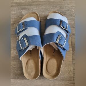 Stylish Blue Cork Sandals
